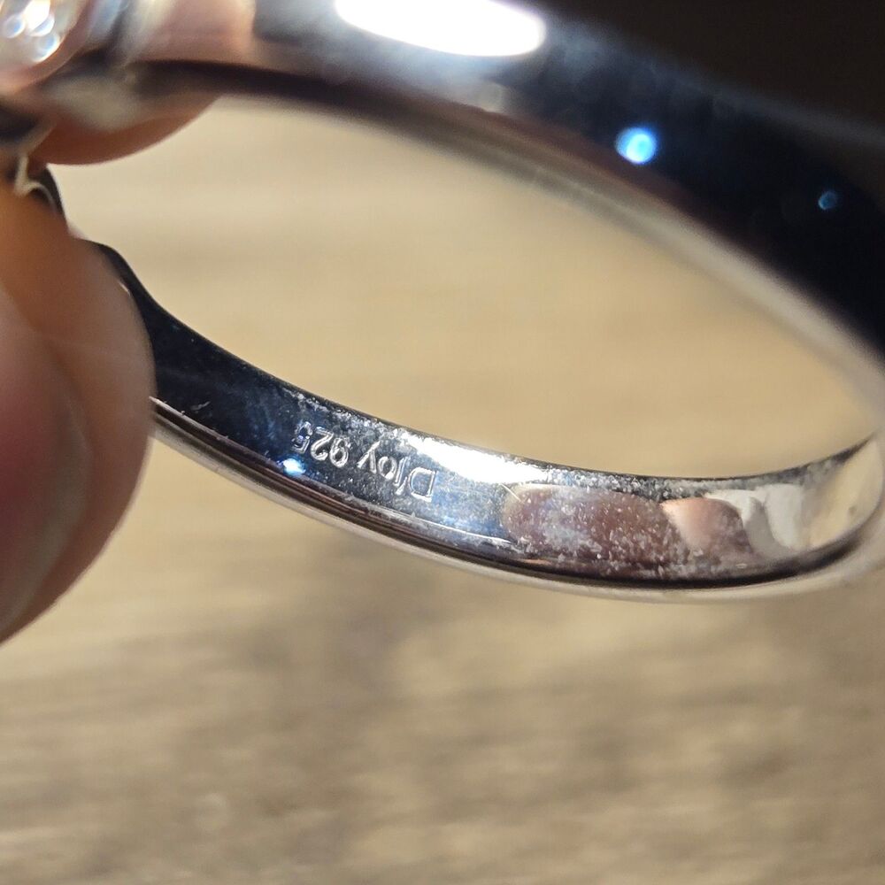 Sparkly vintage sterling silver ring sz 10.5 - Picture 4 of 6